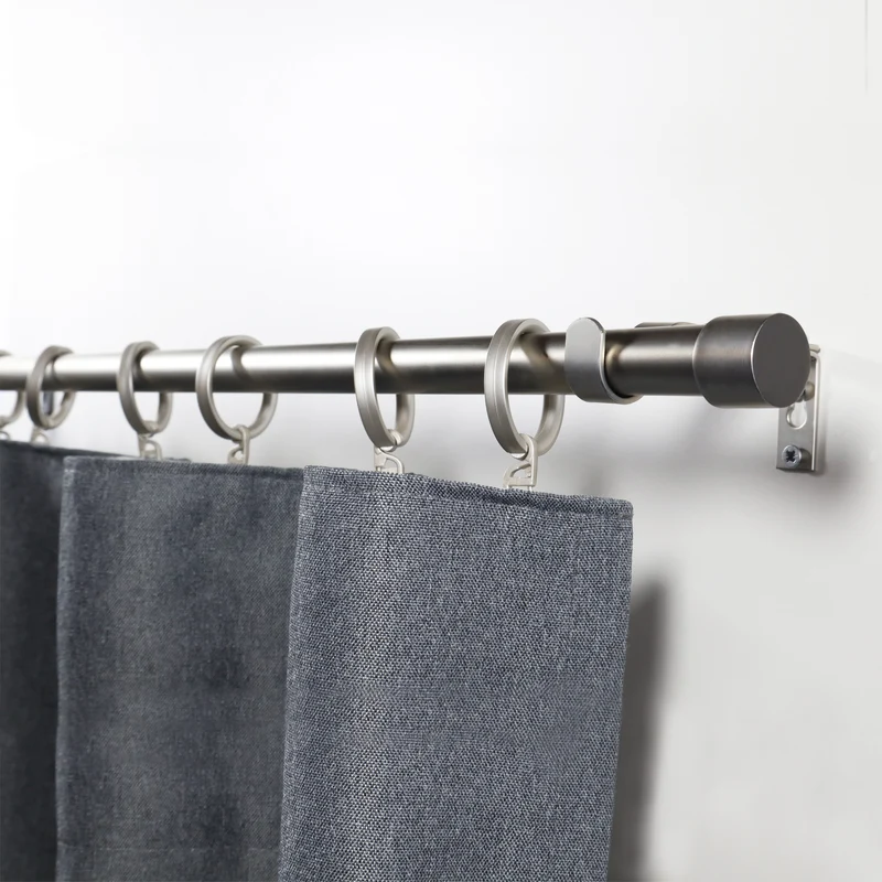 Gardinenstange ausziehbar Flexa Edelstahl-optik Endstück Kappe 16/19mm