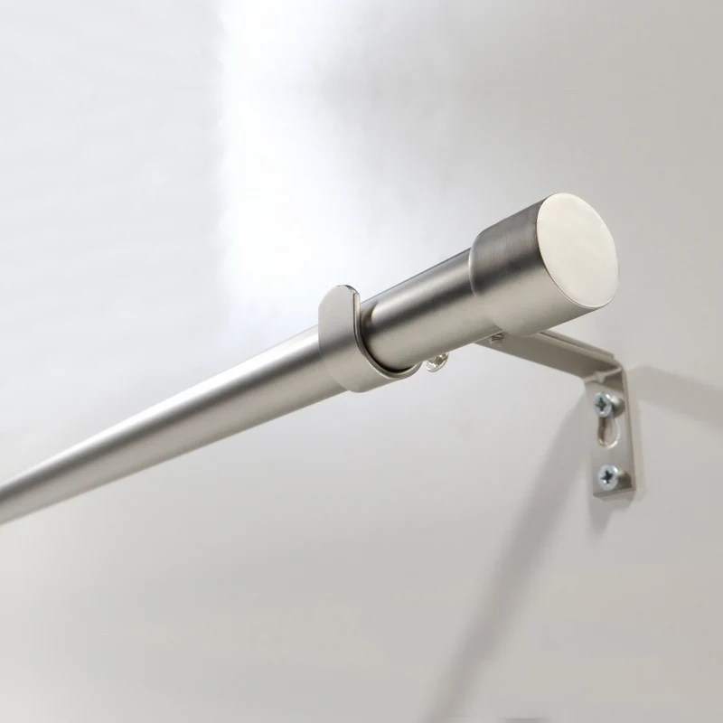 Gardinenstange ausziehbar Flexa Edelstahl-optik Endstück Kappe 16/19mm