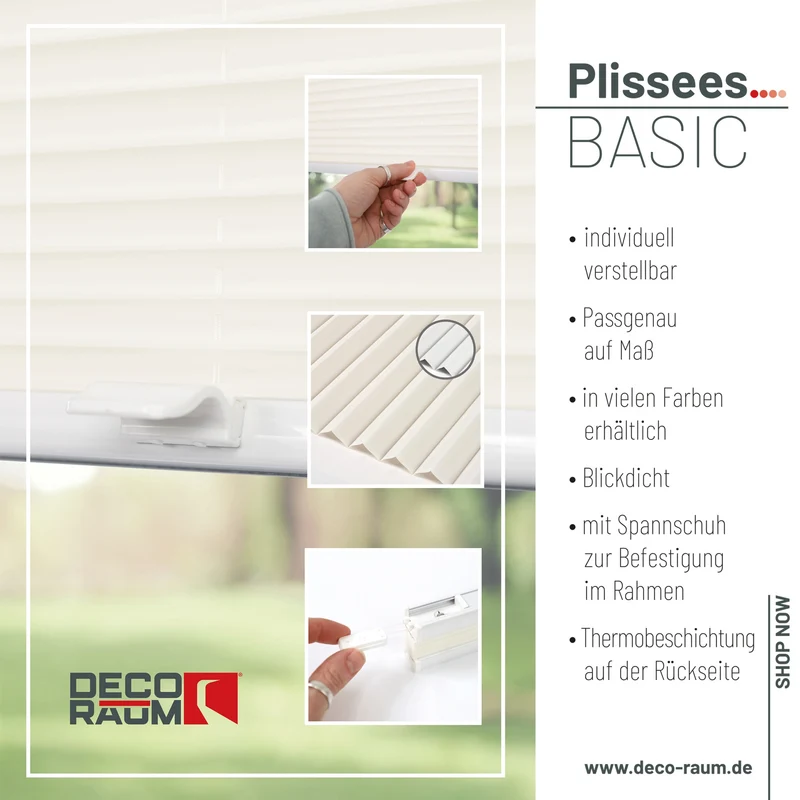 Thermo-Plissee nach Maß