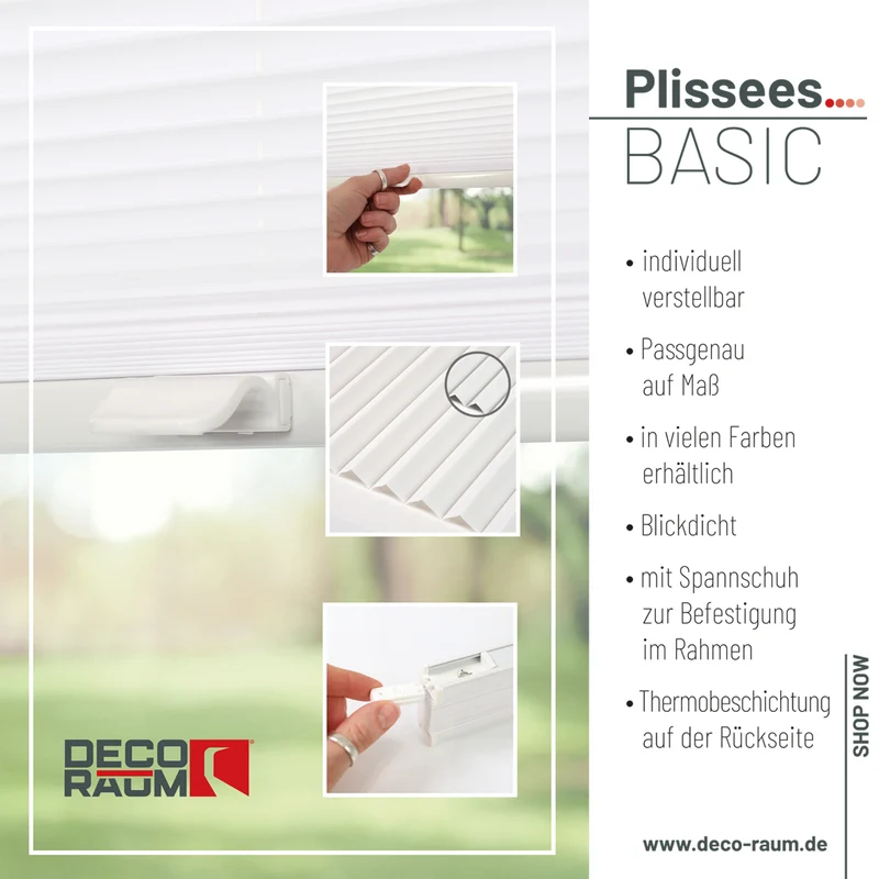 Thermo-Plissee nach Maß