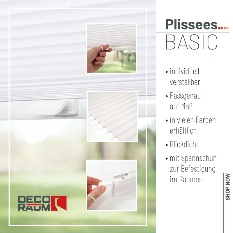 Blickdichtes Plissee nach Maß