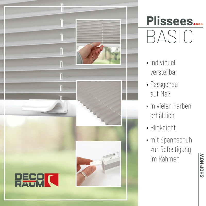 Blickdichtes Plissee nach Maß