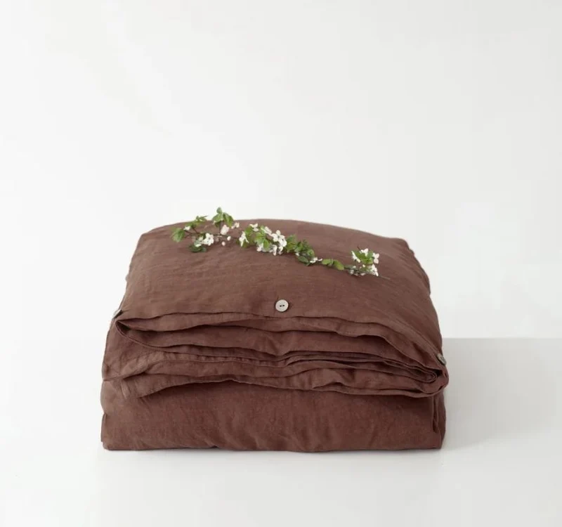 Leinen-Bettbezug – Chocolate