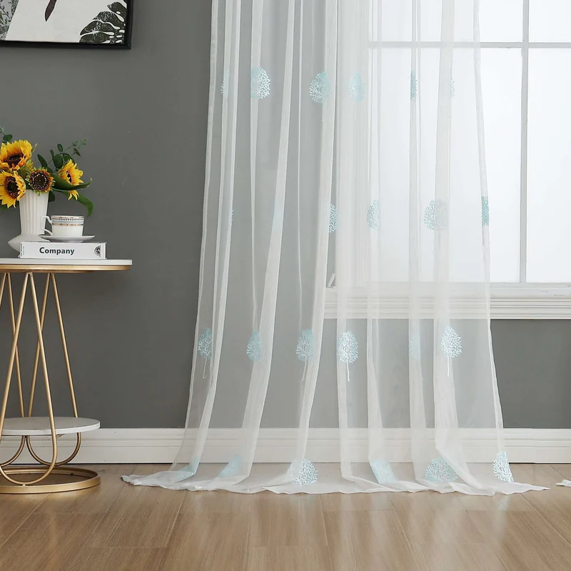 Gardine Raschel Stickerei Design »Florenz« Multiband für Gardinenschiene und Gardinenstange Elegante Fensterdekoration 2023200