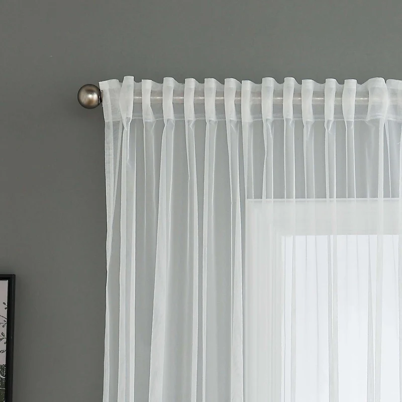 Gardine Raschel Stickerei Design »Florenz« Multiband für Gardinenschiene und Gardinenstange Elegante Fensterdekoration 2023200