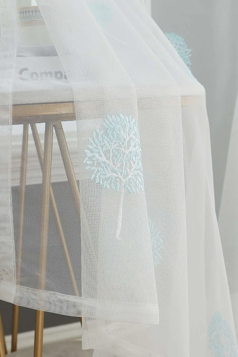 Gardine Raschel Stickerei Design »Florenz« Multiband für Gardinenschiene und Gardinenstange Elegante Fensterdekoration 2023200
