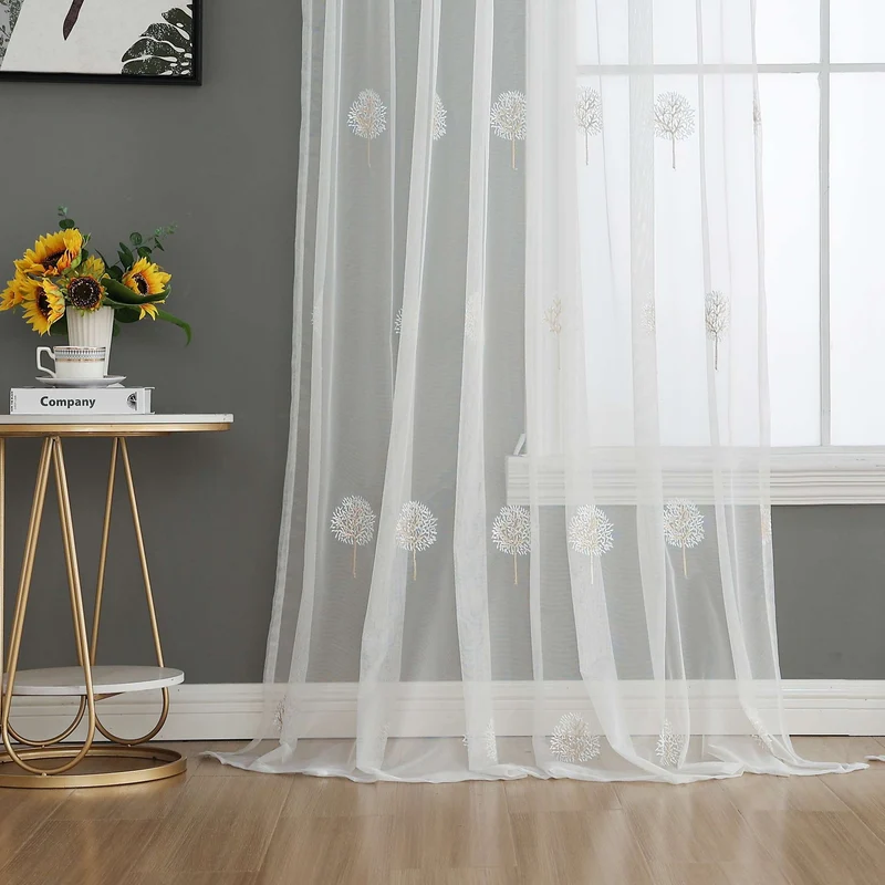 Gardine Raschel Stickerei Design »Florenz« Multiband für Gardinenschiene und Gardinenstange Elegante Fensterdekoration 2023200