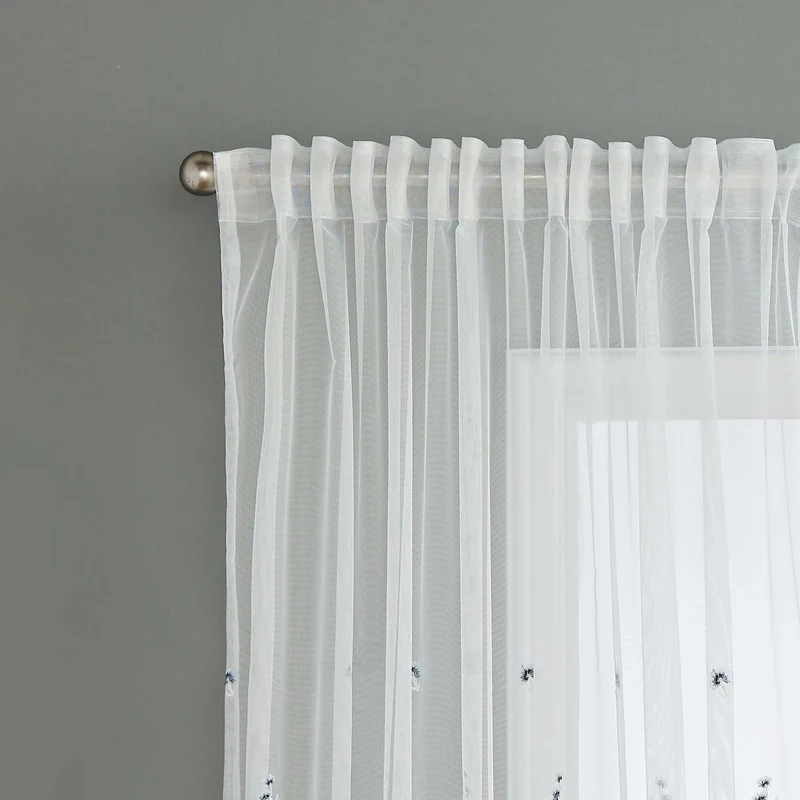 Gardine Raschel Stickerei Design »Florenz« Multiband für Gardinenschiene und Gardinenstange Elegante Fensterdekoration 2023200