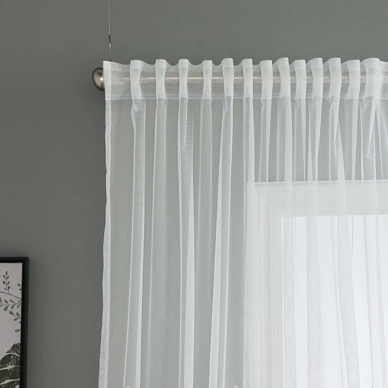 Gardine Raschel Stickerei Design »Florenz« Multiband für Gardinenschiene und Gardinenstange Elegante Fensterdekoration 2023200