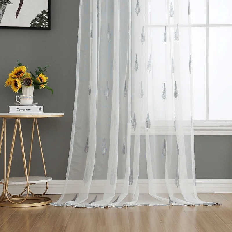 Gardine Raschel Stickerei Design »Florenz« Multiband für Gardinenschiene und Gardinenstange Elegante Fensterdekoration 2023200