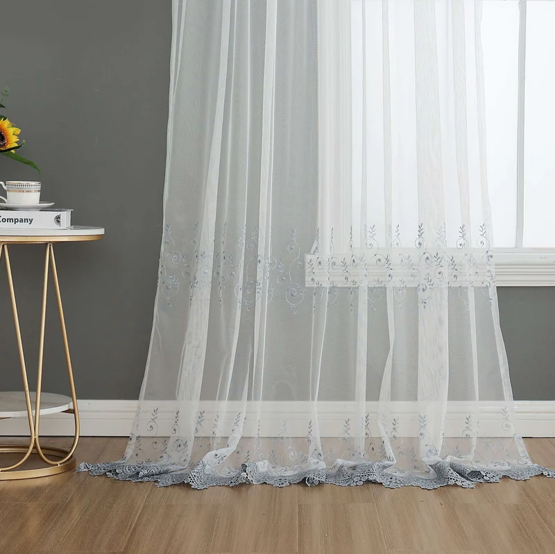 Gardine Raschel Stickerei Design »Florenz« Multiband für Gardinenschiene und Gardinenstange Elegante Fensterdekoration 2023200