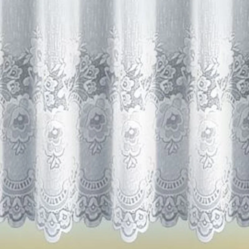 Fertigstore Jacquard weiß mit Faltenband - günstige Gardinen von Albani