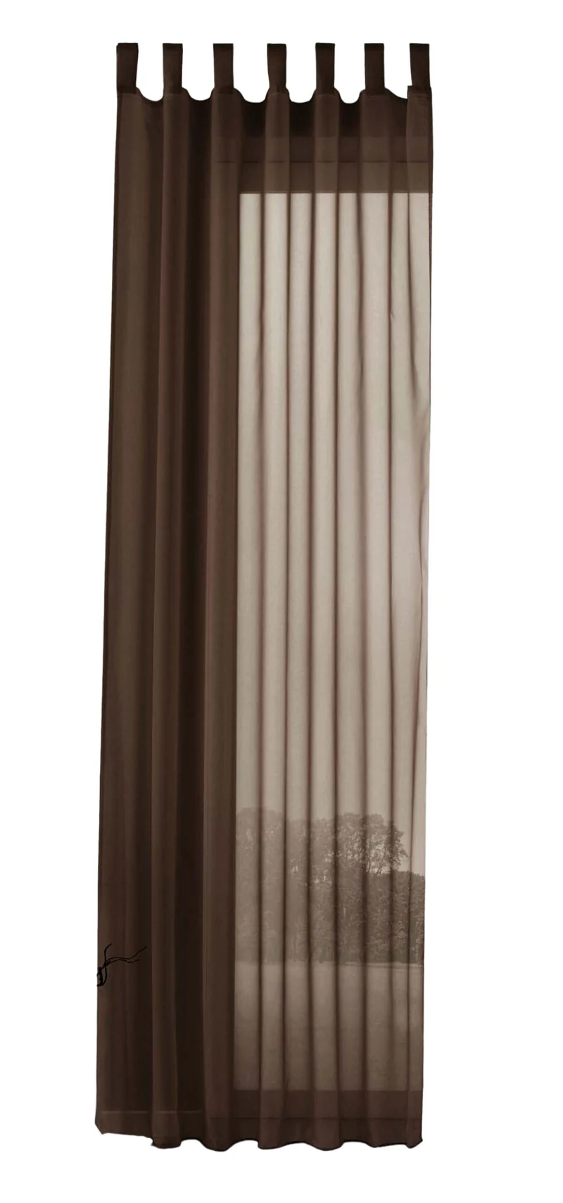 Schlaufenschal Gardine uni transparent Voile 61175