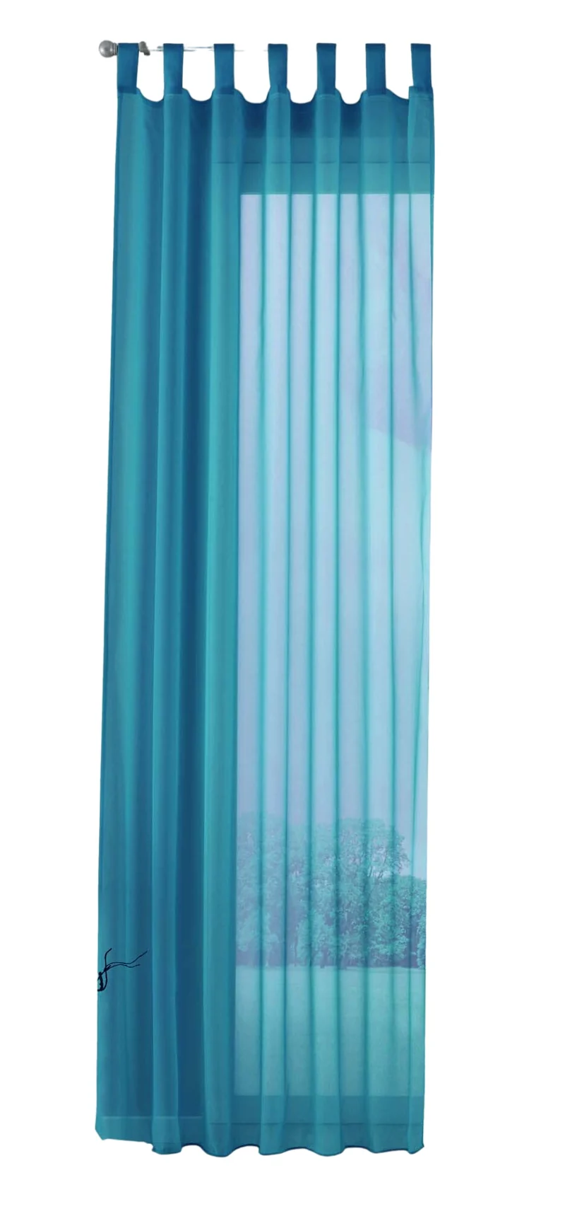 Schlaufenschal Gardine uni transparent Voile 61175