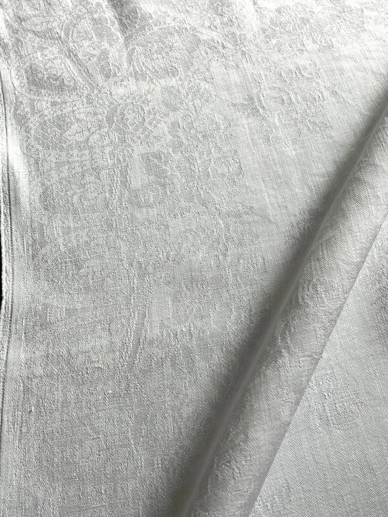 Leinendecke Serviette aus Frankreich mit Prunkdamast und Monogramm