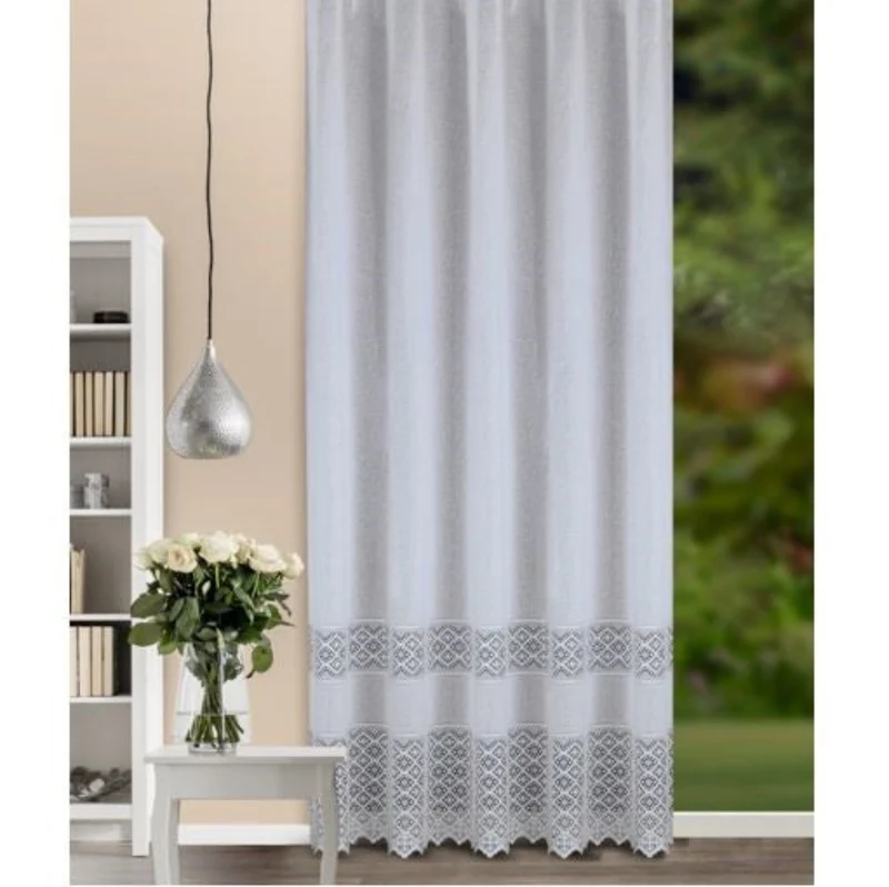 Fertigstore Nela weiß - Elegante Gardine mit Faltenband von Albani