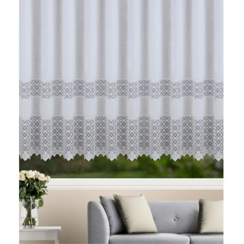 Fertigstore Nela weiß - Elegante Gardine mit Faltenband von Albani