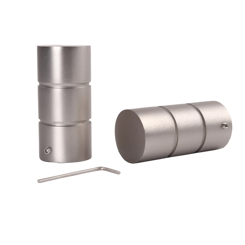 Gardinenstange auf Maß 25mm 1-läufig Edelstahl-optik mit Zylinder - Serie Style
