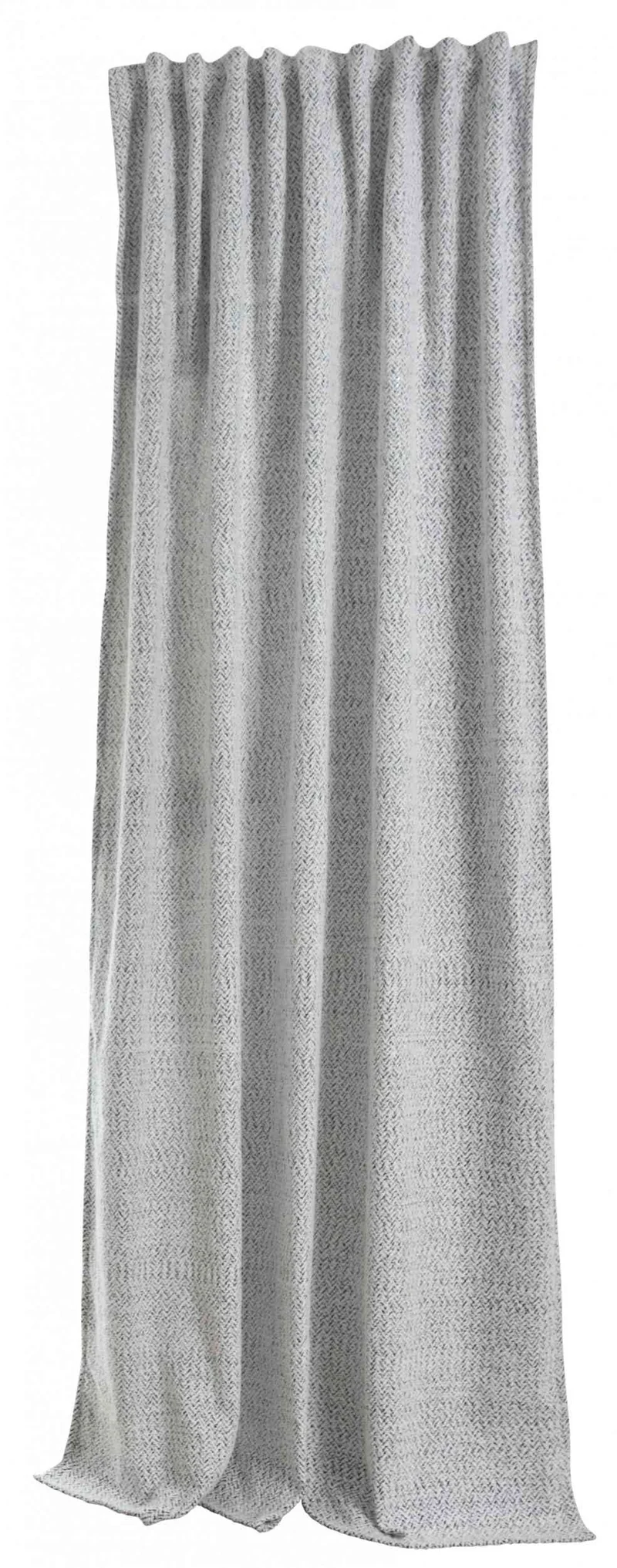 2 Vorhänge Chenille Vorhang Bouclé-Struktur HxB 245x140 cm Weiß Schwarz »MONTANA« Multiband-Aufhängung Pflegeleicht 2023330-2