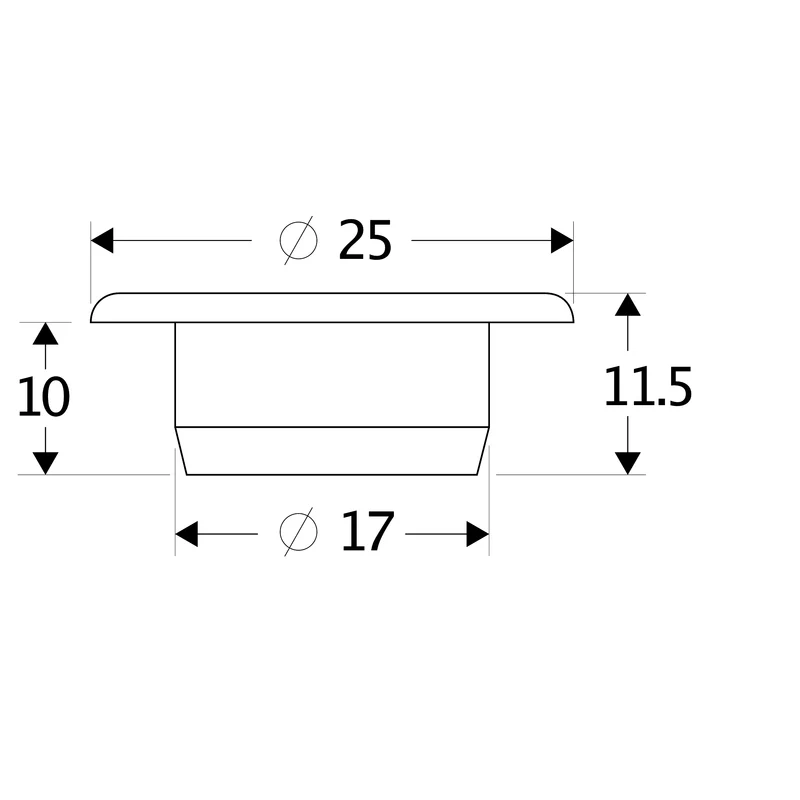 10er SET Abdeckstopfen für Airlineschienen