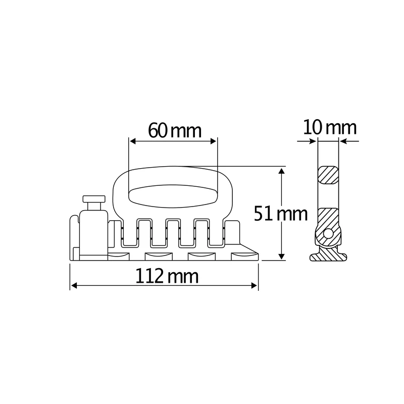 Quattro Stud Fitting klappbar
