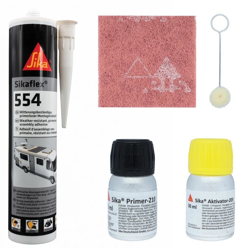 Sikaflex 554 Premium-Klebeset mit Aktivator & Primer