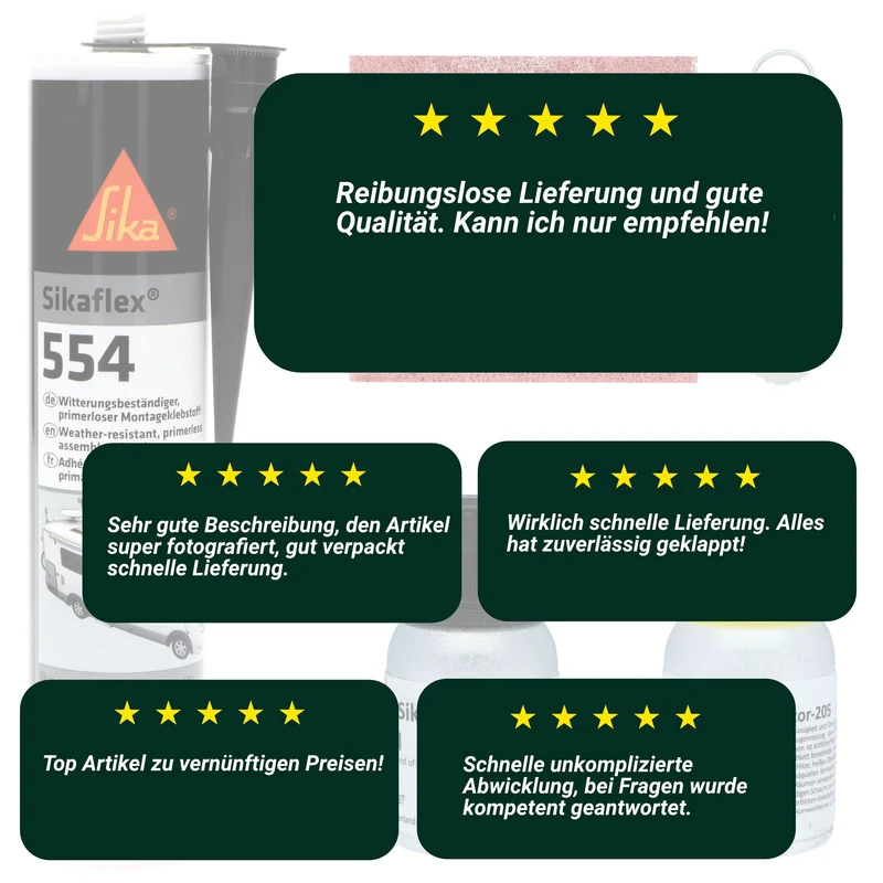 Sikaflex 554 Premium-Klebeset mit Aktivator & Primer