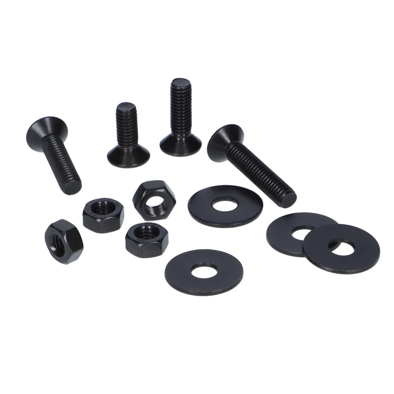 10er SET Edelstahl-Schrauben Set M6 schwarz