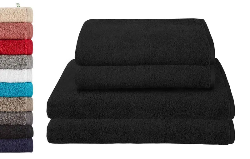 4er Set 2 Badetücher BxL 70x140 cm 2 Saunatücher 100x150 cm »Montreal« 100% Bio Baumwolle 500gr/m² Nachhaltig 2020103-4-4er