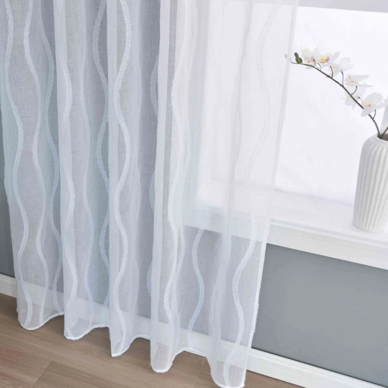 2er Set Gardine »VALENCIA« Multiband Aufhängung Scherli Transparent Leinen-Optik 2023400-408S-2