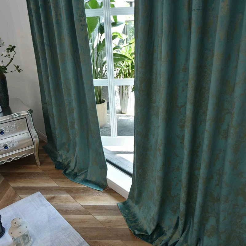 2er Set Vorhänge Samt Damast »MILANO STAR« Vorhang mit Foliendruck und Multiband Aufhängung: Königlicher Luxus für Ihr Zuhause 2023300-2