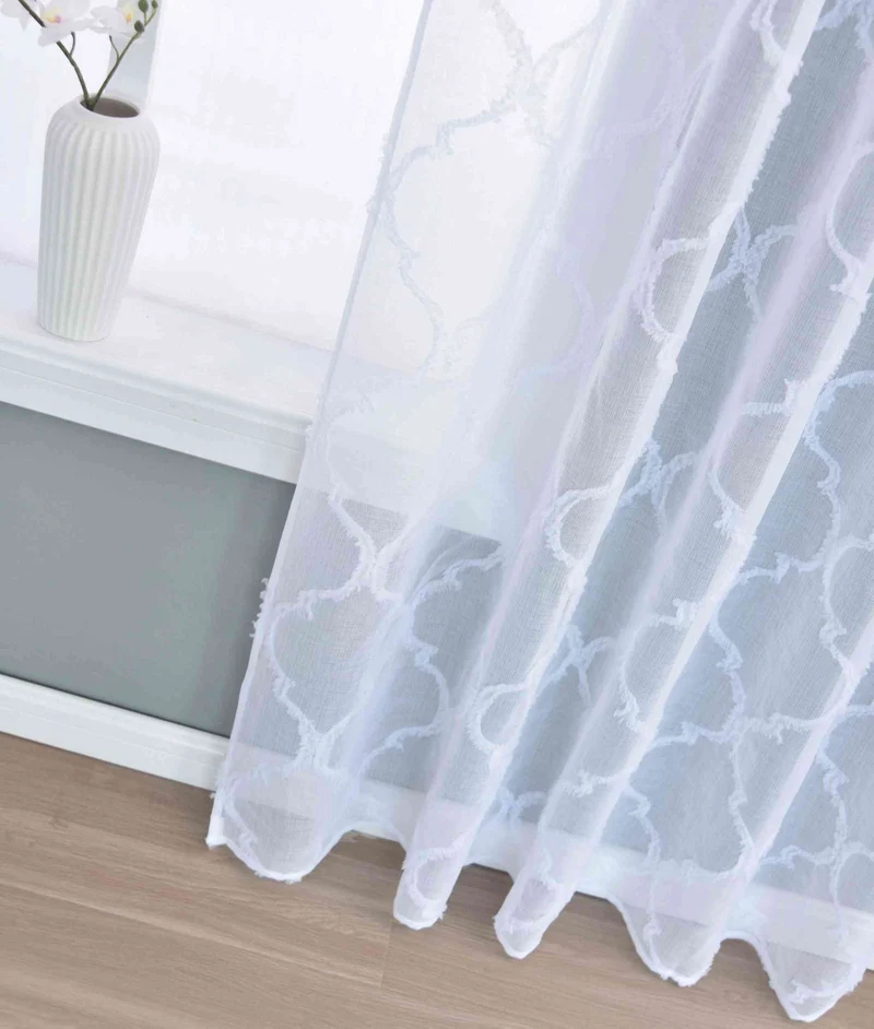 Gardine HxB 245x140 cm Natur Lacework »VALENCIA« Multiband Aufhängung Scherli Transparent Leinen-Optik 2023440