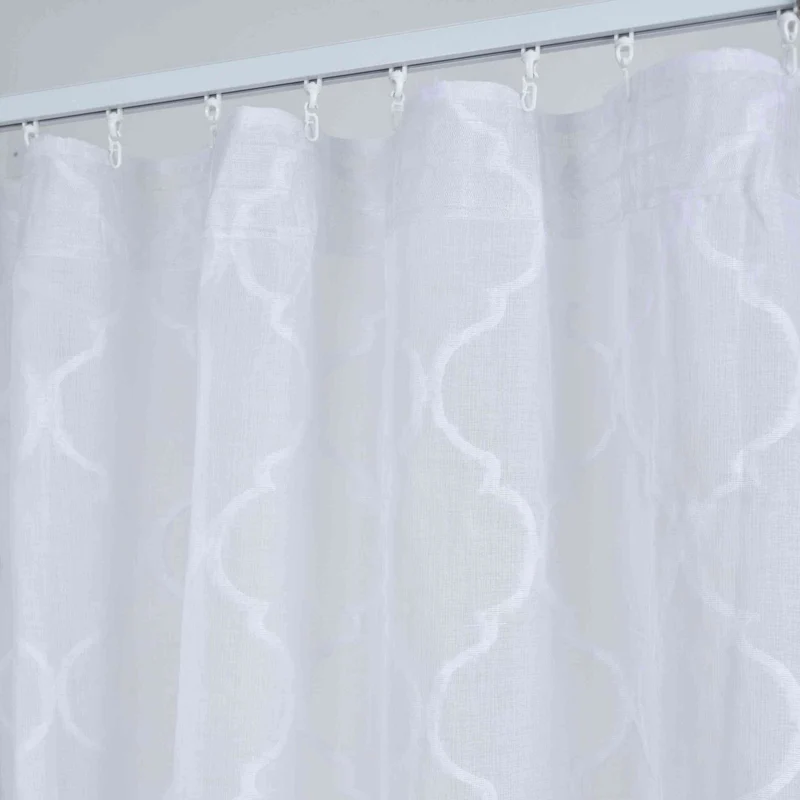Gardine HxB 245x140 cm Natur Lacework »VALENCIA« Multiband Aufhängung Scherli Transparent Leinen-Optik 2023440