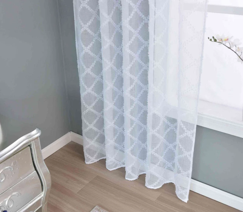 Gardine HxB 245x140 cm Natur Diamond »VALENCIA« Multiband Aufhängung Scherli Transparent Leinen-Optik 2023430