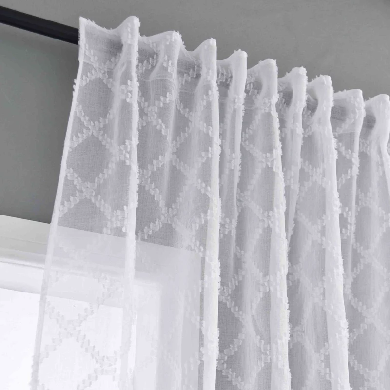 Gardine HxB 245x140 cm Natur Diamond »VALENCIA« Multiband Aufhängung Scherli Transparent Leinen-Optik 2023430