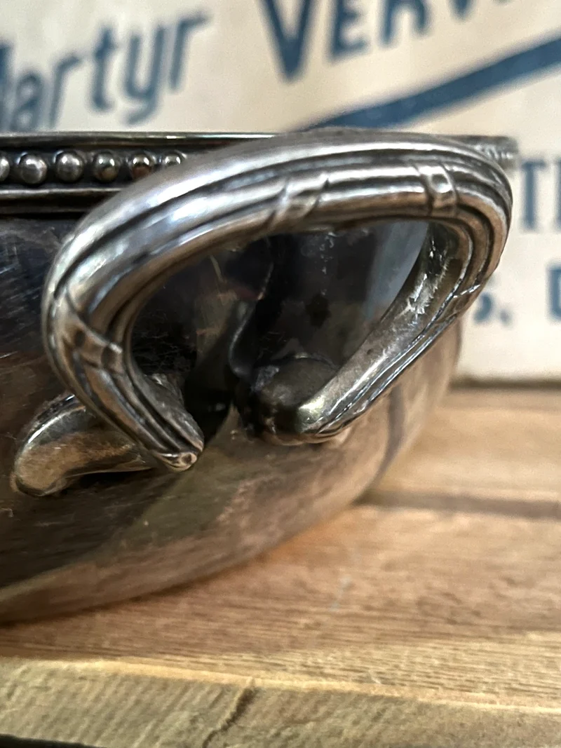 Alte ehrwürdige Terrine, Hotelsilber mit Deckel - 1,4 Kilo