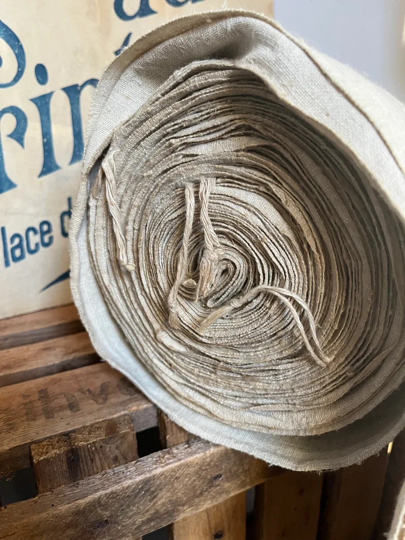 Rarität: 5,1 Meter Leinen 1895 gewebt, hervorragende Qualität, sauber