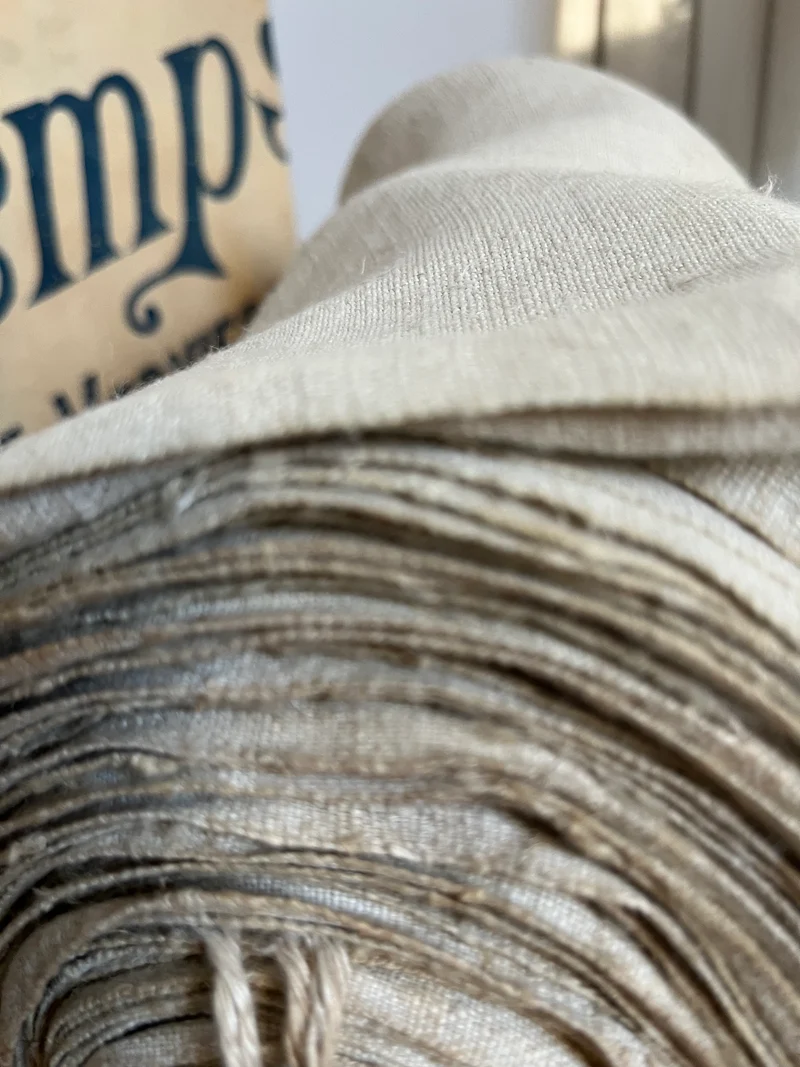 Rarität: 5,1 Meter Leinen 1895 gewebt, hervorragende Qualität, sauber