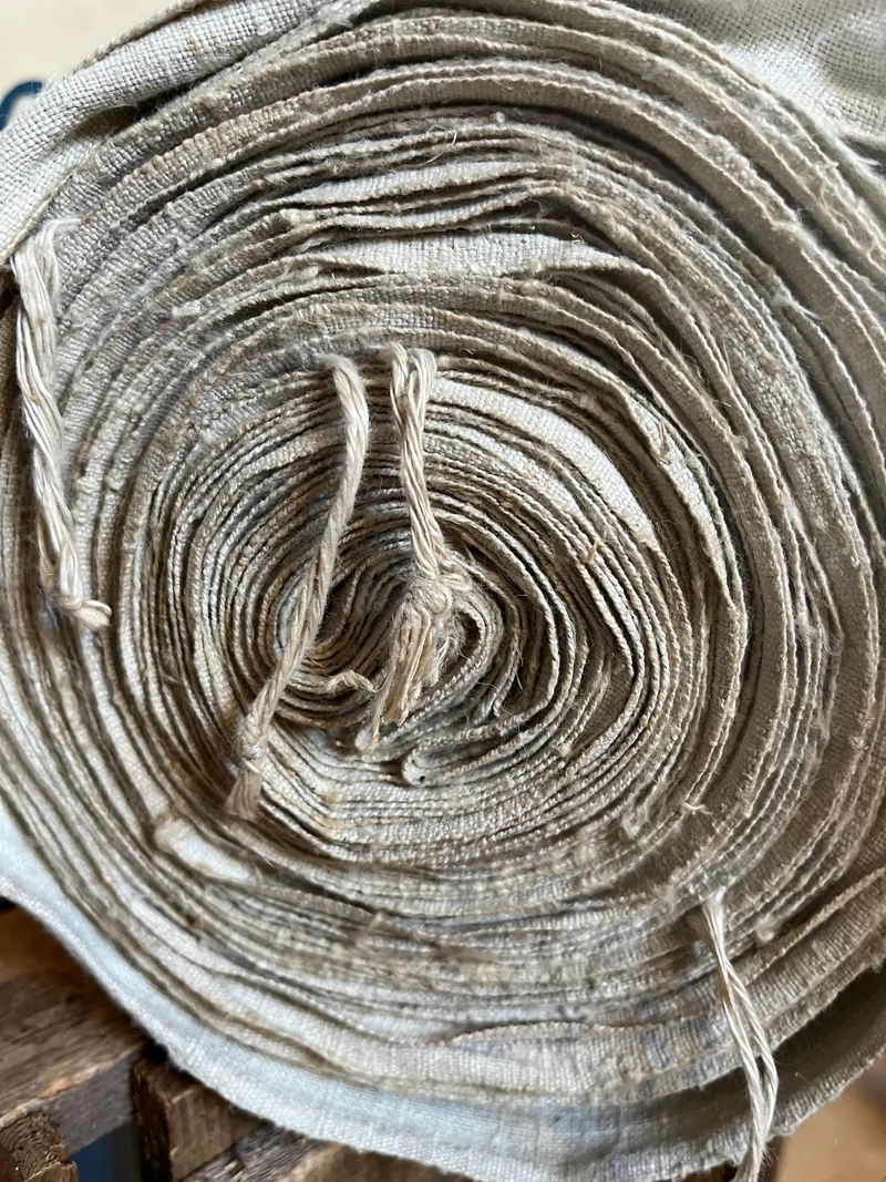 Rarität: 5,1 Meter Leinen 1895 gewebt, hervorragende Qualität, sauber