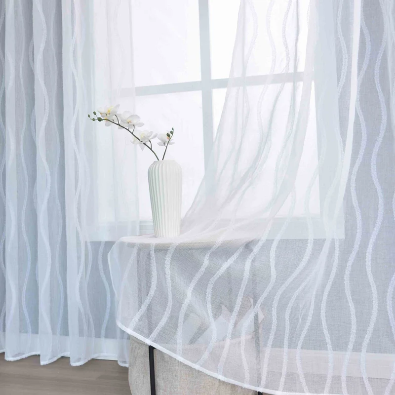 Gardine HxB 245x140 cm Natur Waves »VALENCIA« Multiband Aufhängung Scherli Transparent Leinen-Optik 2023420