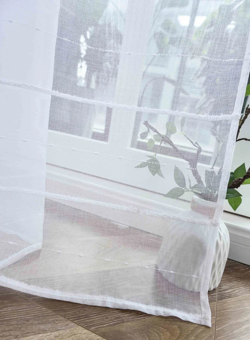 Gardine HxB 245x140 cm Natur Classic »VALENCIA« Multiband Aufhängung Scherli Transparent Leinen-Optik 2023410