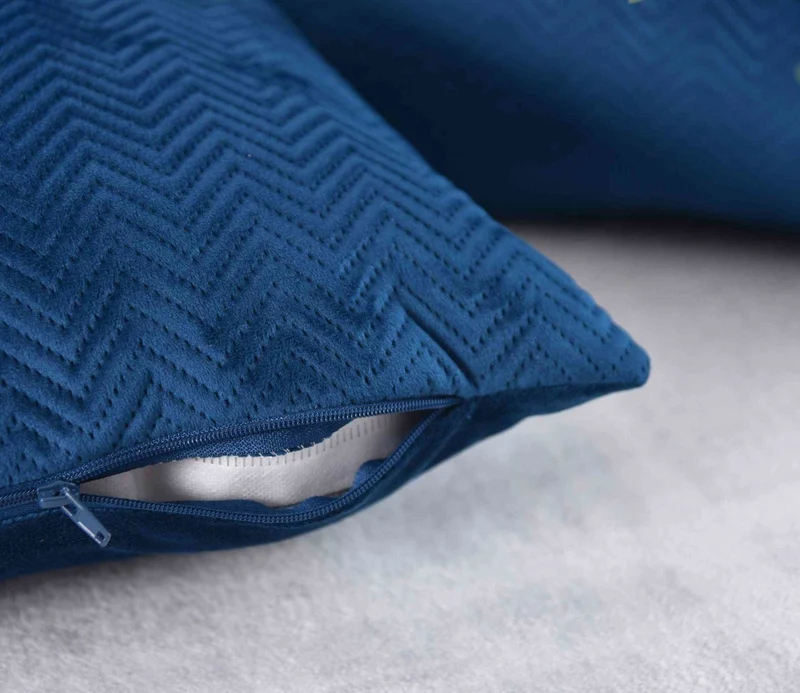 Kissen Dekokissen Jacquard »GRETA« mit Fischgrät-Design pflegeleicht Reißverschluss weiche 320g Füllung - Vielfältige Farbauswahl 2023510