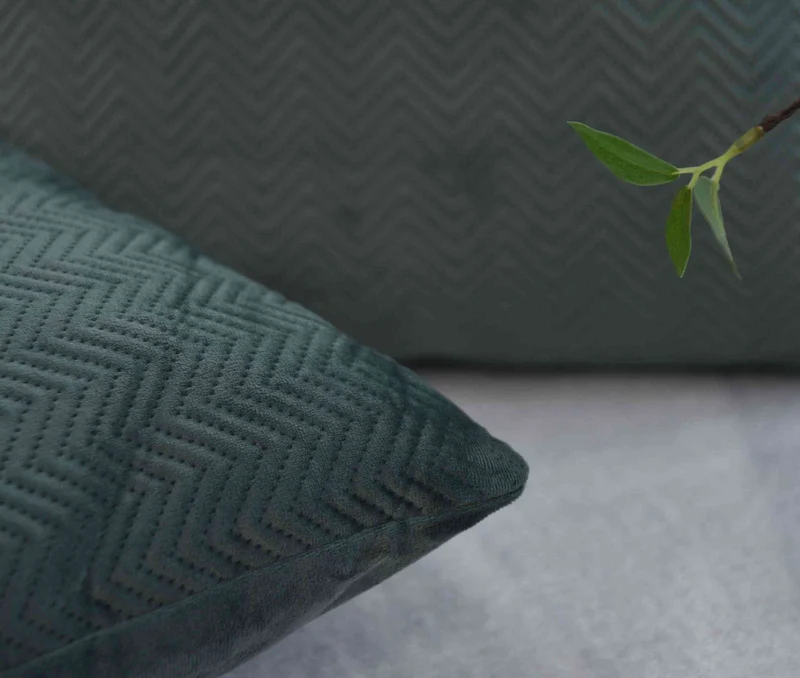 Kissen Dekokissen Jacquard »GRETA« mit Fischgrät-Design pflegeleicht Reißverschluss weiche 320g Füllung - Vielfältige Farbauswahl 2023510
