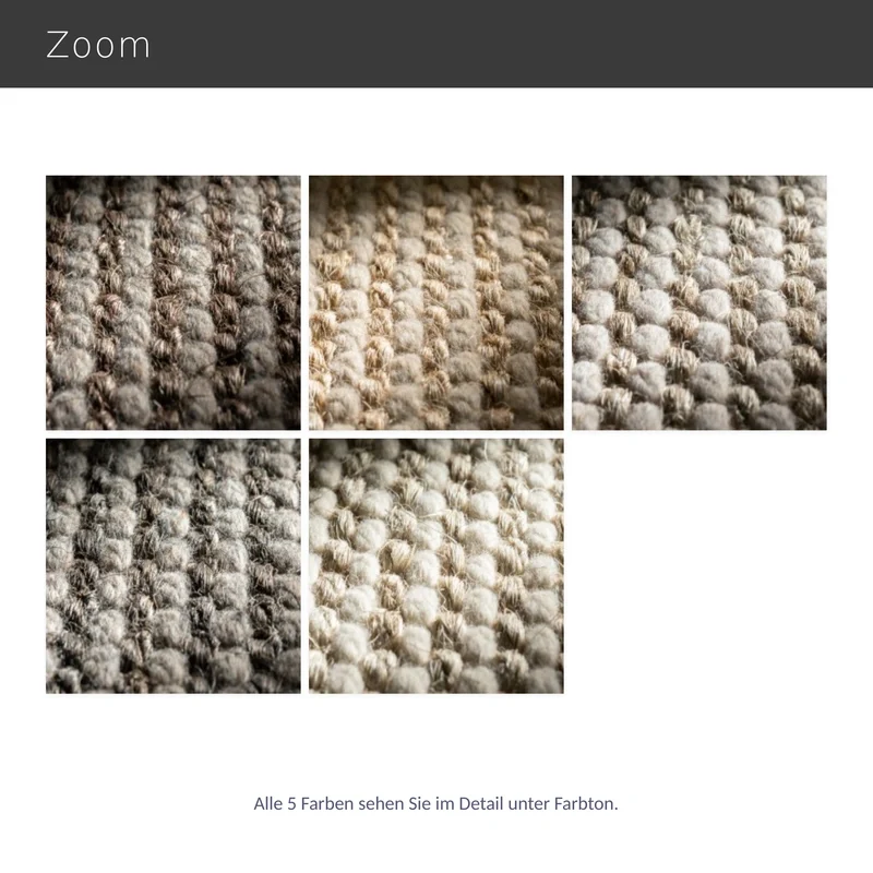Zoom – natürlicher Sisal-Wolle-Teppich nach Maß mit ausdrucksstarker Struktur