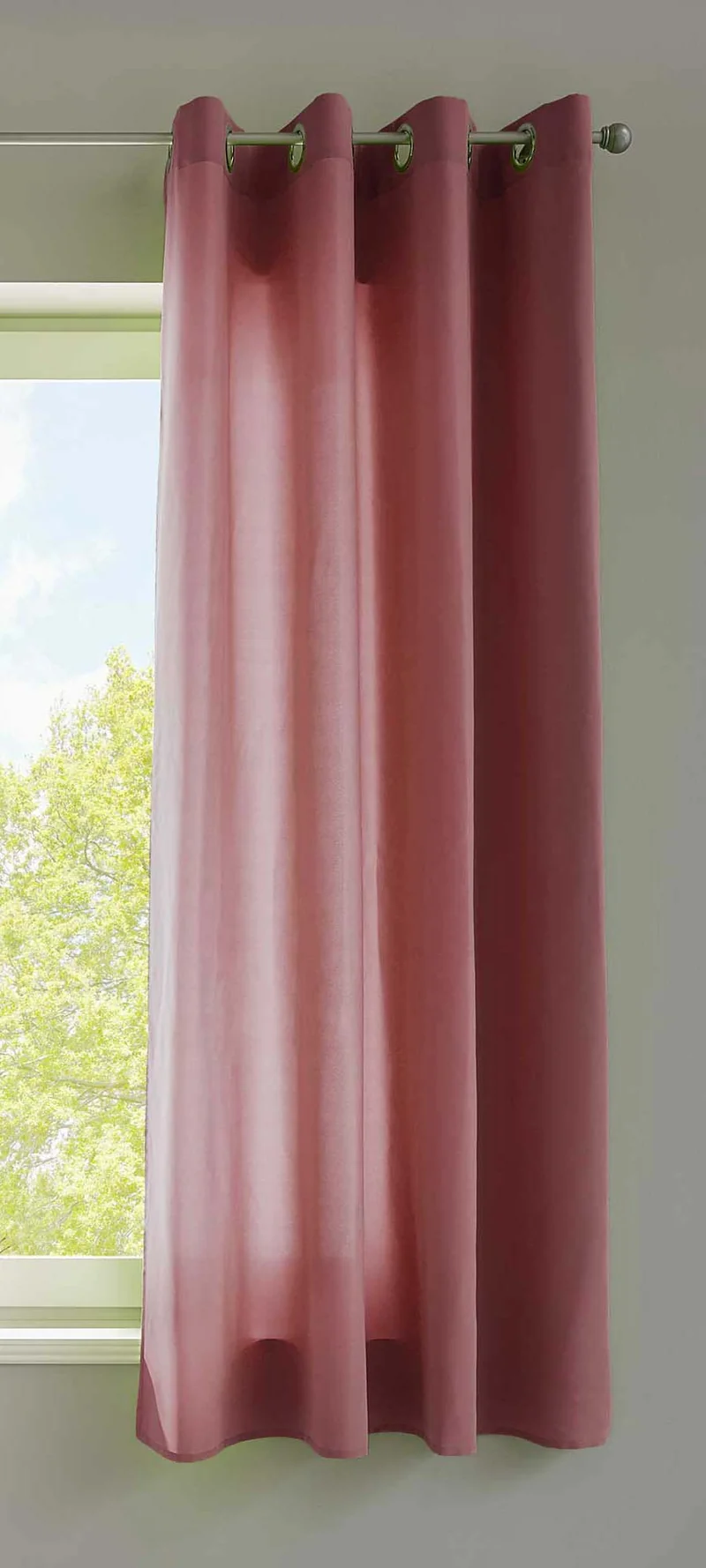 1er Set Vorhänge Schal Ösen »Berlin« Microsatin Lichtdurchlässig Uni Matt 20405N