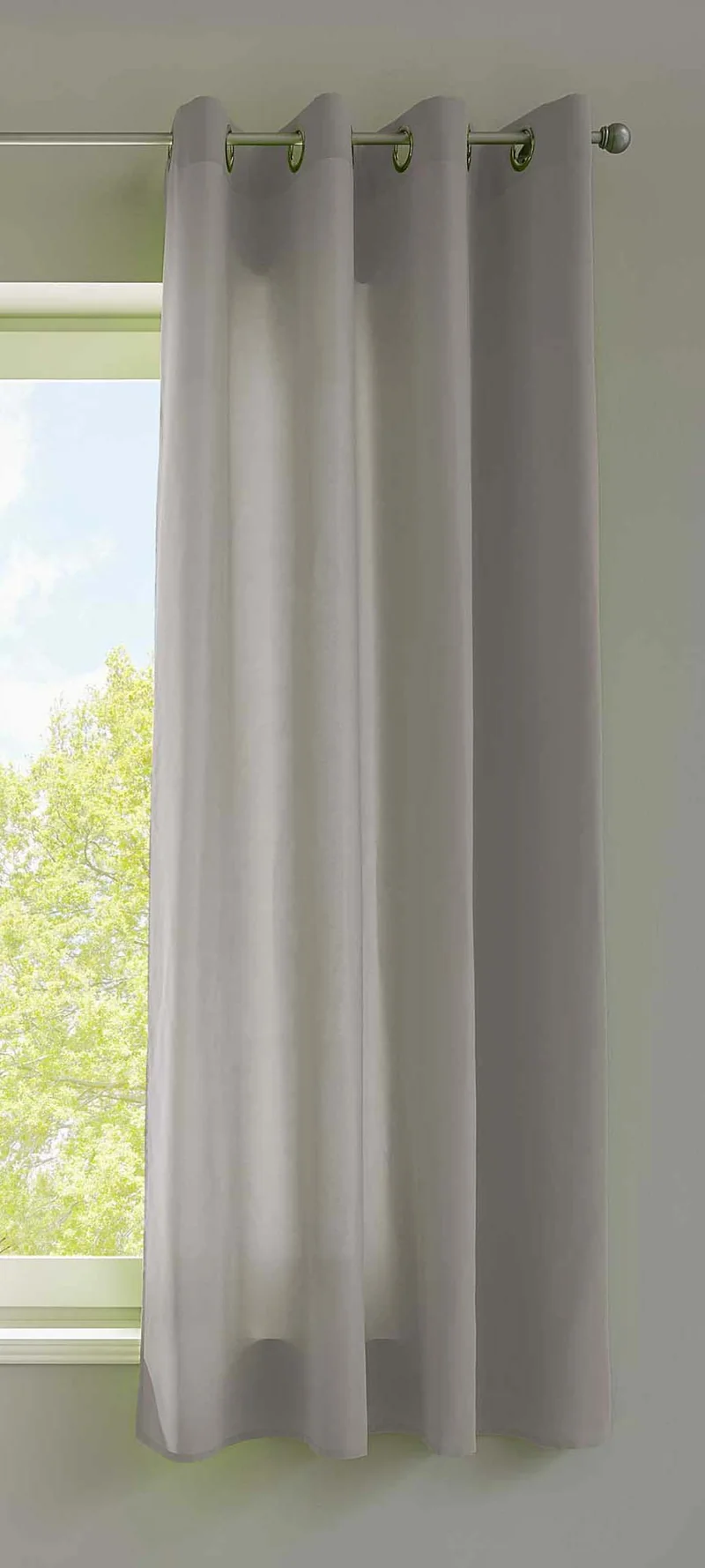 1er Set Vorhänge Schal Ösen »Berlin« Microsatin Lichtdurchlässig Uni Matt 20405N