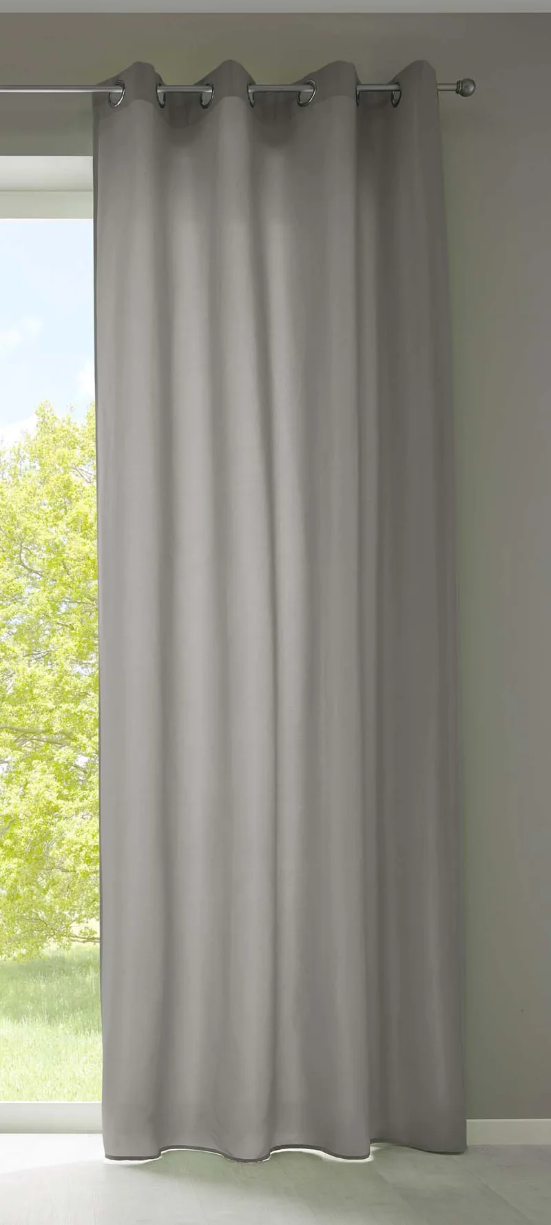 1er Set Vorhänge Schal Ösen »Berlin« Microsatin Lichtdurchlässig Uni Matt 20405N