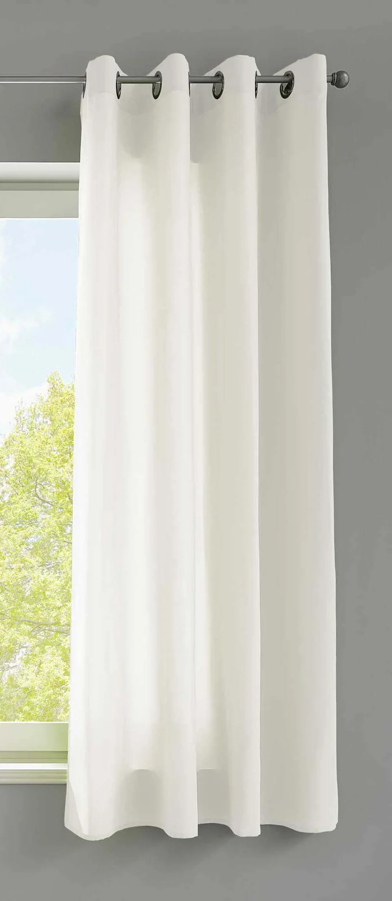 1er Set Vorhänge Schal Ösen »Berlin« Microsatin Lichtdurchlässig Uni Matt 20405N