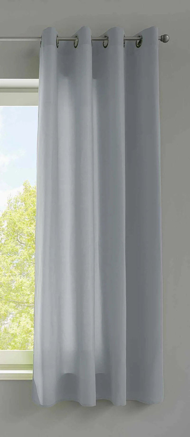 1er Set Vorhänge Schal Ösen »Berlin« Microsatin Lichtdurchlässig Uni Matt 20405N