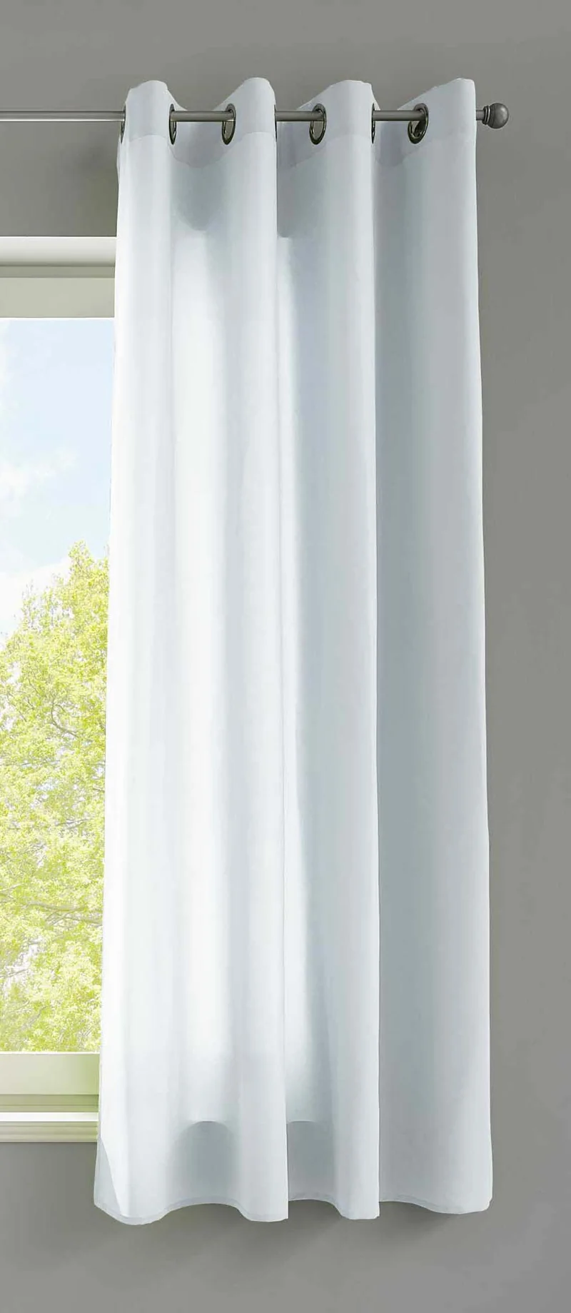 1er Set Vorhänge Schal Ösen »Berlin« Microsatin Lichtdurchlässig Uni Matt 20405N